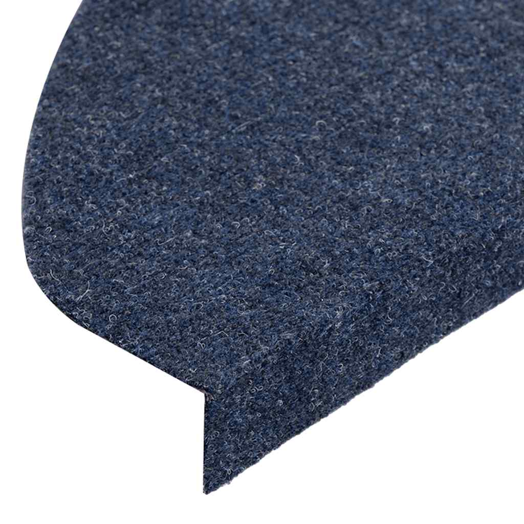 Tapetes de escada adesivos 30 pcs 65x22,5x3,5 cm azul
