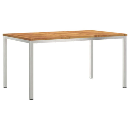 Conjunto de Jantar para Exterior 7 pcs Madeira Sólida de Acácia