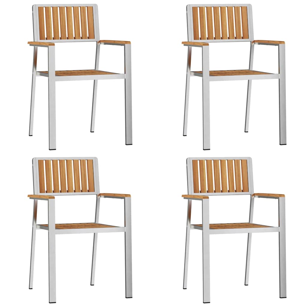 Conjunto de Jantar para Exterior 5 pcs Madeira de Teca Sólida