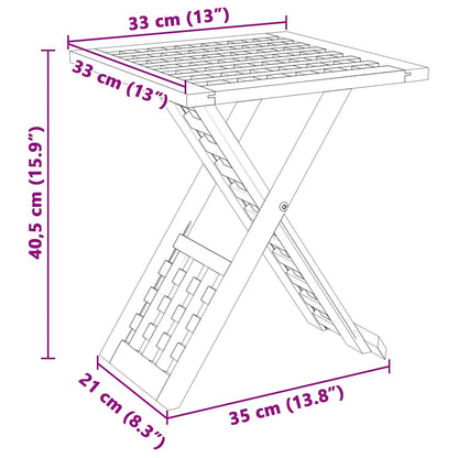 Mesa de centro Castanho 33 x 33 x 40.5 cm