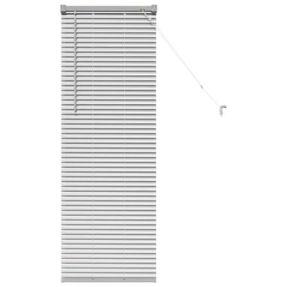 Persiana de Janela com cortinas Manual Prateado Alumínio