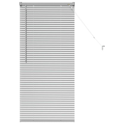 Persiana de Janela com cortinas Manual Prateado Alumínio