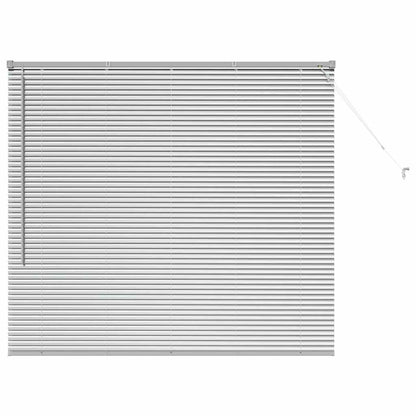 Persiana de Janela com cortinas Manual Prateado Alumínio