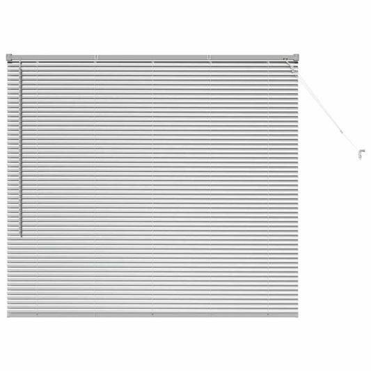 Persiana de Janela com cortinas Manual Prateado Alumínio