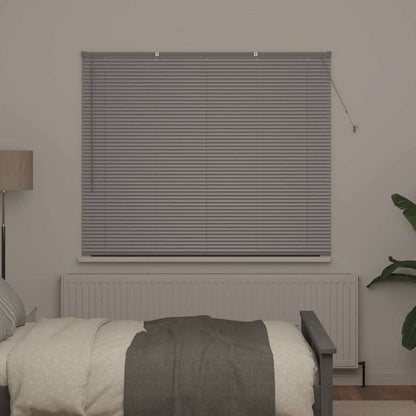 Persiana de Janela com cortinas Manual Prateado Alumínio