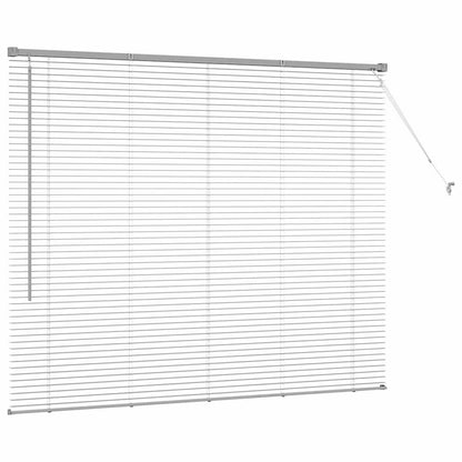 Persiana de Janela com cortinas Manual Prateado Alumínio