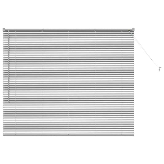 Persiana de Janela com cortinas Manual Prateado Alumínio