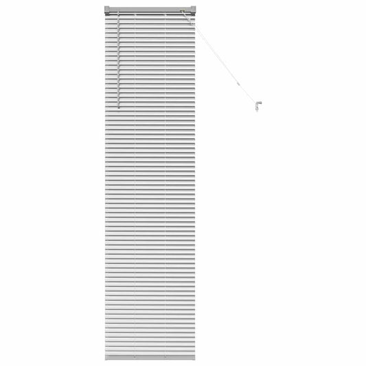 Persiana de Janela com cortinas Manual Prateado Alumínio