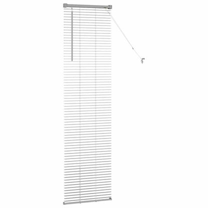 Persiana de Janela com cortinas Manual Prateado Alumínio
