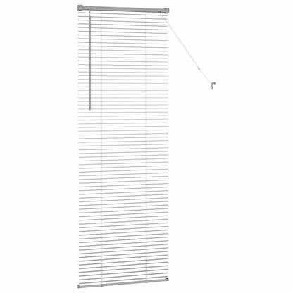 Persiana de Janela com cortinas Manual Prateado Alumínio