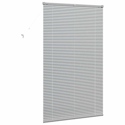 Persiana de Janela com cortinas Manual Prateado Alumínio