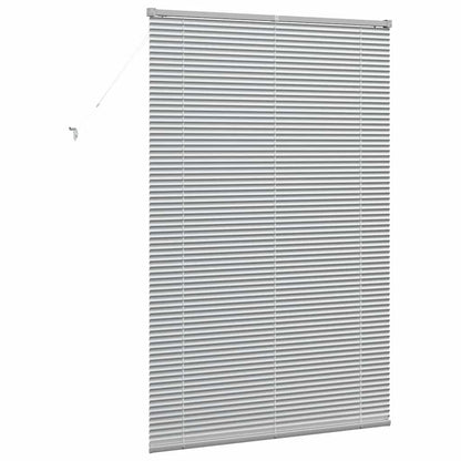 Persiana de Janela com cortinas Manual Prateado Alumínio
