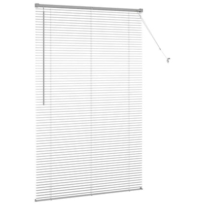 Persiana de Janela com cortinas Manual Prateado Alumínio