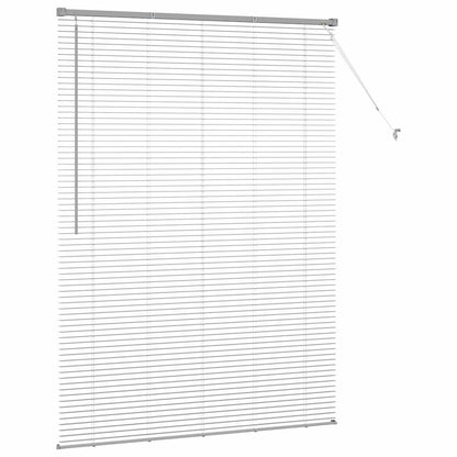 Persiana de Janela com cortinas Manual Prateado Alumínio