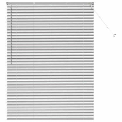 Persiana de Janela com cortinas Manual Prateado Alumínio