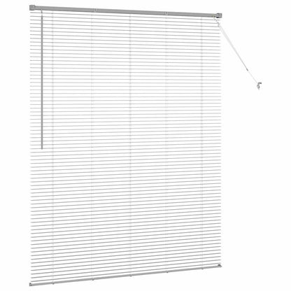Persiana de Janela com cortinas Manual Prateado Alumínio