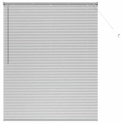 Persiana de Janela com cortinas Manual Prateado Alumínio