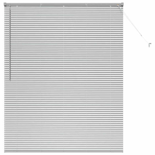 Persiana de Janela com cortinas Manual Prateado Alumínio
