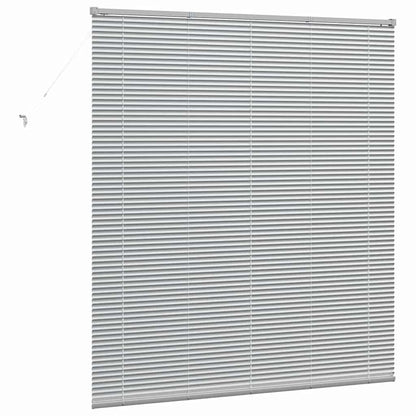 Persiana de Janela com cortinas Manual Prateado Alumínio