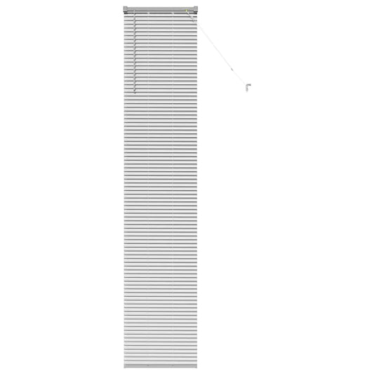 Persiana de Janela com cortinas Manual Prateado Alumínio