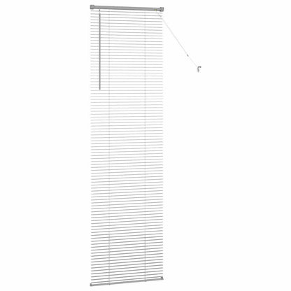 Persiana de Janela com cortinas Manual Prateado Alumínio