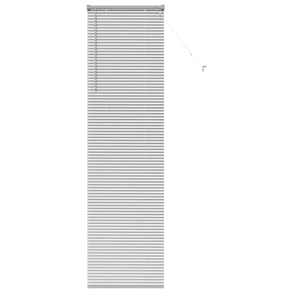 Persiana de Janela com cortinas Manual Prateado Alumínio