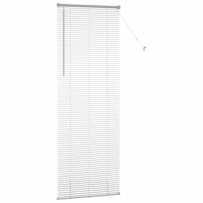 Persiana de Janela com cortinas Manual Prateado Alumínio
