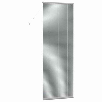 Persiana de Janela com cortinas Manual Prateado Alumínio