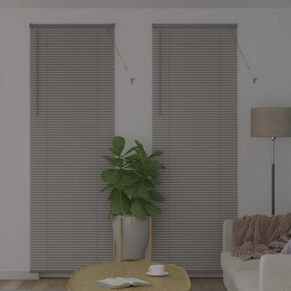 Persiana de Janela com cortinas Manual Prateado Alumínio
