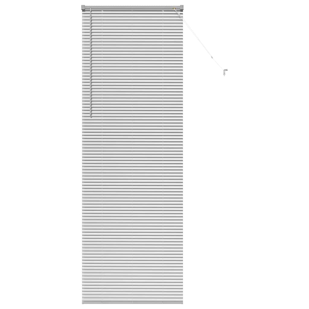 Persiana de Janela com cortinas Manual Prateado Alumínio