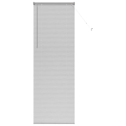 Persiana de Janela com cortinas Manual Prateado Alumínio