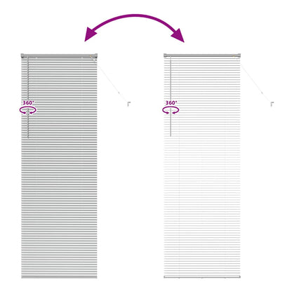 Persiana de Janela com cortinas Manual Prateado Alumínio