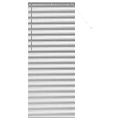 Persiana de Janela com cortinas Manual Prateado Alumínio