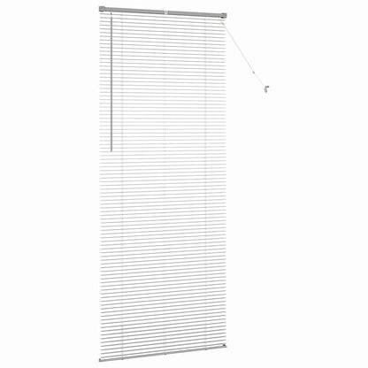 Persiana de Janela com cortinas Manual Prateado Alumínio