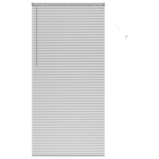 Persiana de Janela com cortinas Manual Prateado Alumínio
