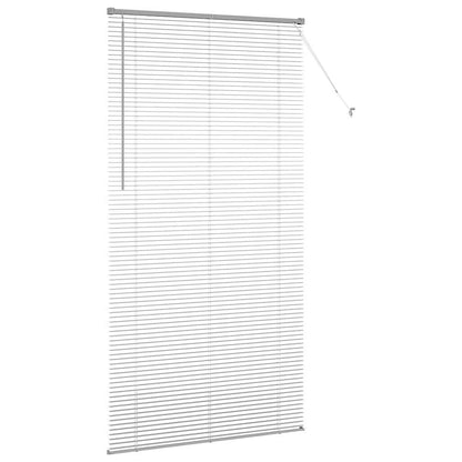 Persiana de Janela com cortinas Manual Prateado Alumínio