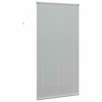 Persiana de Janela com cortinas Manual Prateado Alumínio