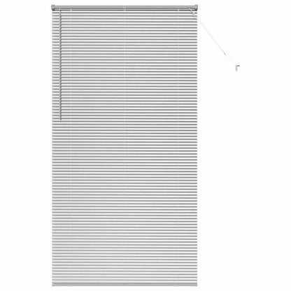 Persiana de Janela com cortinas Manual Prateado Alumínio
