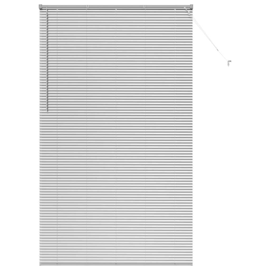 Persiana de Janela com cortinas Manual Prateado Alumínio