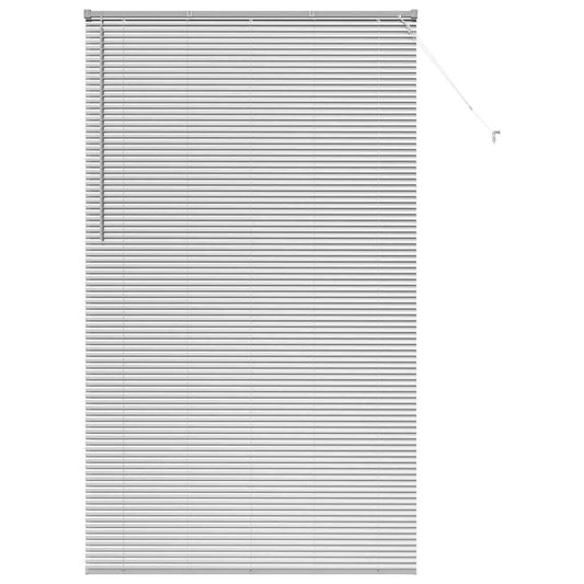 Persiana de Janela com cortinas Manual Prateado Alumínio