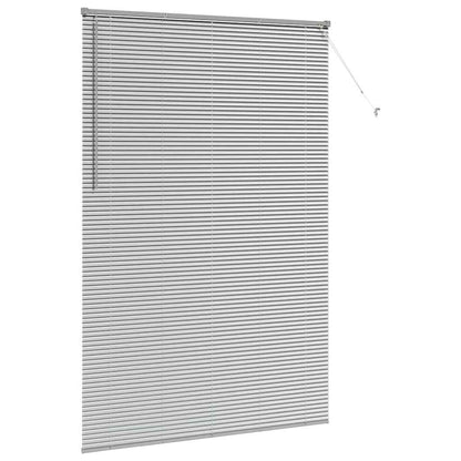 Persiana de Janela com cortinas Manual Prateado Alumínio