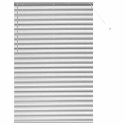 Persiana de Janela com cortinas Manual Prateado Alumínio