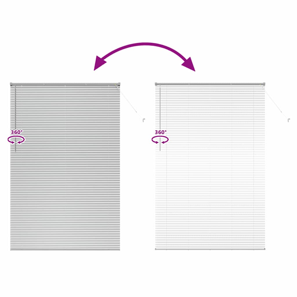 Persiana de Janela com cortinas Manual Prateado Alumínio