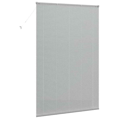 Persiana de Janela com cortinas Manual Prateado Alumínio
