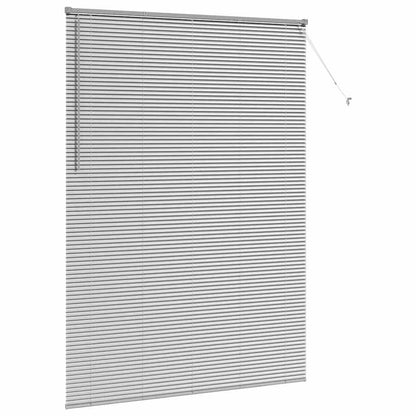 Persiana de Janela com cortinas Manual Prateado Alumínio