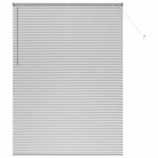 Persiana de Janela com cortinas Manual Prateado Alumínio