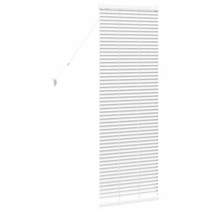 Persiana de Janela com cortinas Manual Branco Alumínio