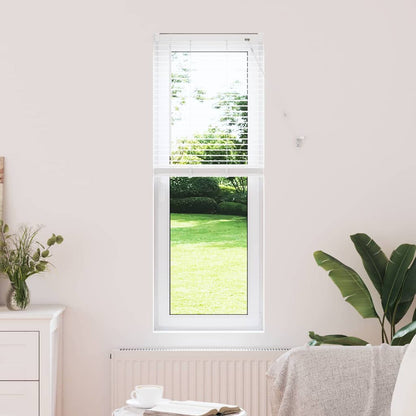Persiana de Janela com cortinas Manual Branco Alumínio