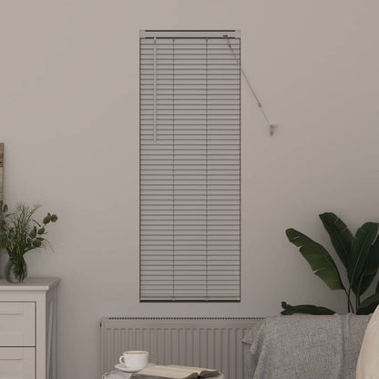 Persiana de Janela com cortinas Manual Branco Alumínio