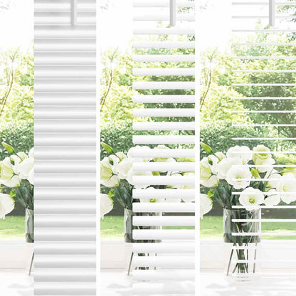 Persiana de Janela com cortinas Manual Branco Alumínio